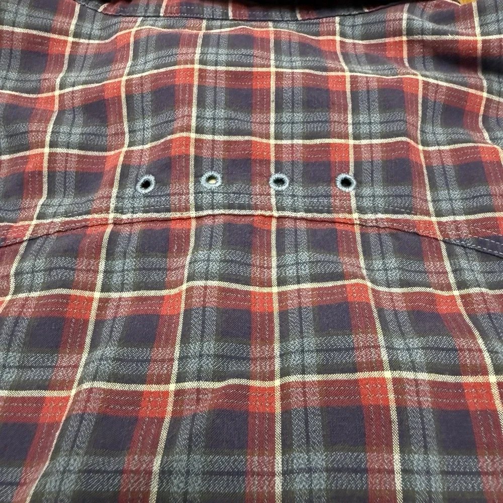 Polo Ralph Lauren USRL Naval Station shirt mens XL plaid vented pockets work vtg